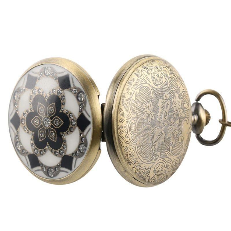 Montre steampunk florale de poche