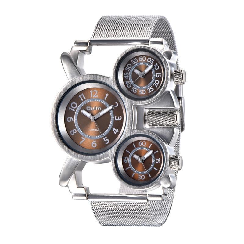 Montre steampunk homme à trois cadrans