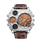Montre steampunk homme dotée d'une boussole