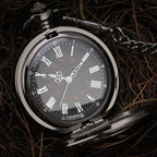 Montre steampunk noire à gousset