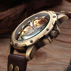 Montre steampunk ornée de rouage