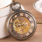Montre steampunk transparente de poche