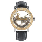 Montre transparente masculine à mouvement squelette