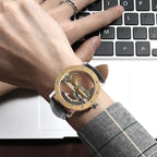 Montre transparente pour homme de style squelette