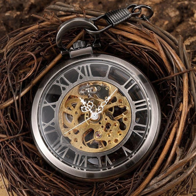Montre transparente style steampunk pour gousset