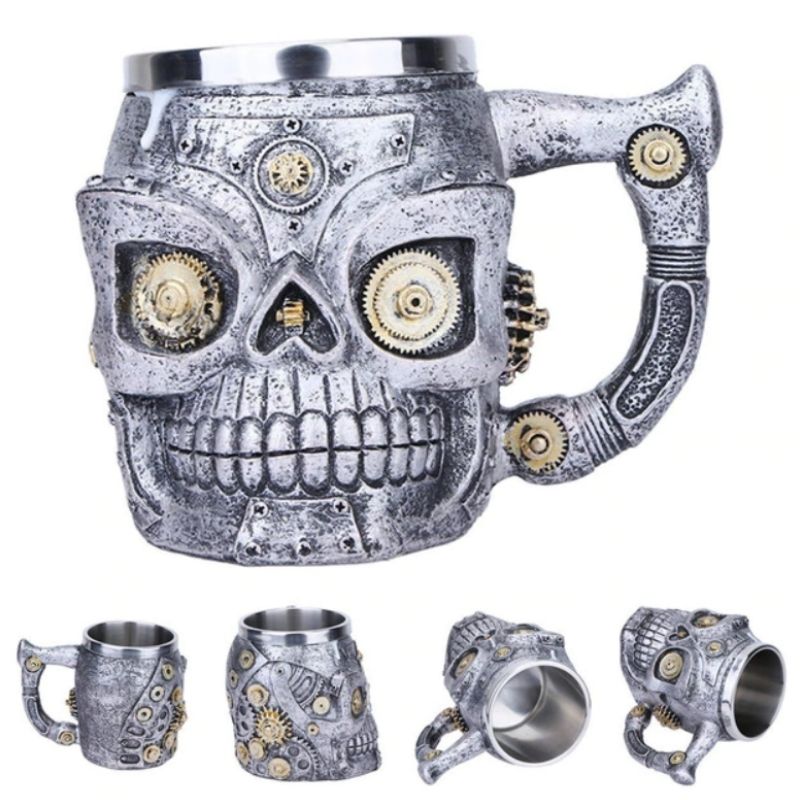 Mug à l’esthétique steampunk