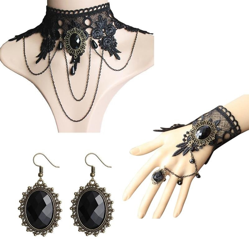 Pack de bracelets gothiques pour femme