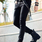 Pantalon ajusté skinny au style punk