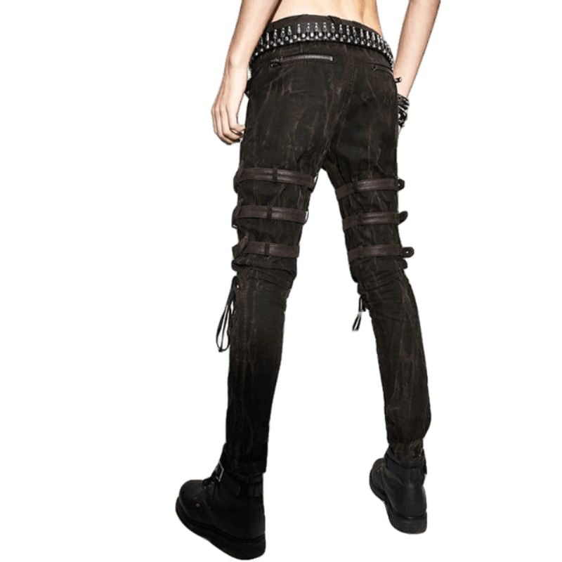 Pantalon brun au look punk