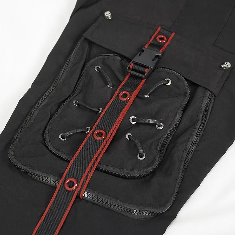 Pantalon cargo au look rock métal