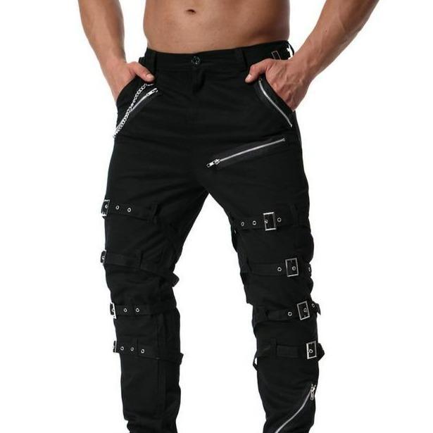 Pantalon cargo avec chaînes