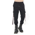 Pantalon cargo de style rock métal