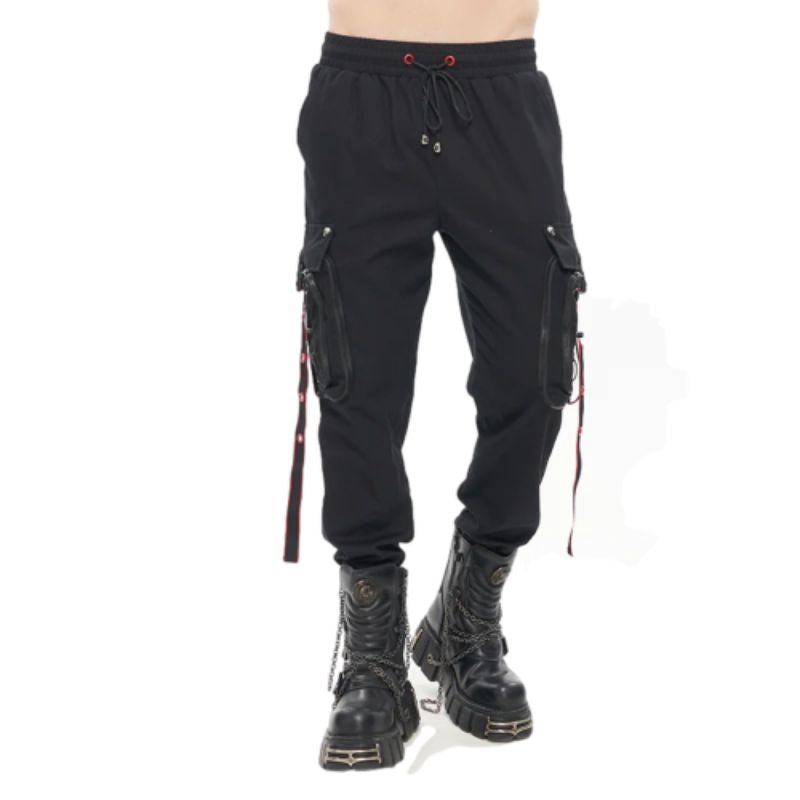 Pantalon cargo de style rock métal