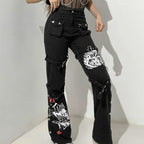 Pantalon cyber gothique d’inspiration steampunk
