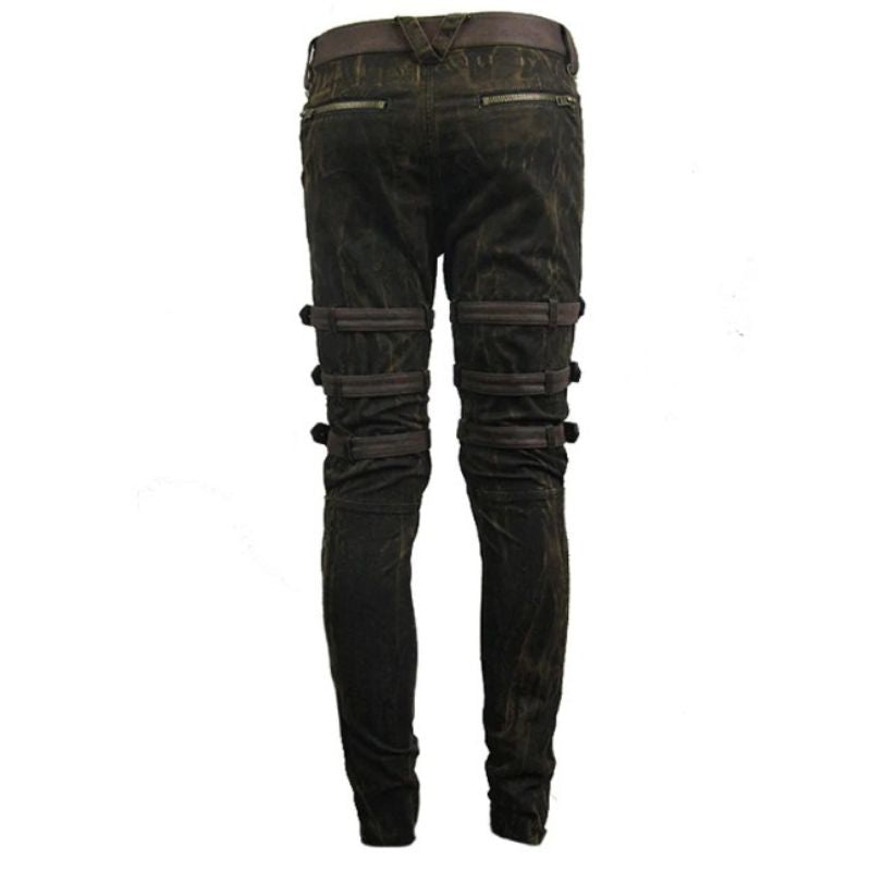 Pantalon de style punk brun