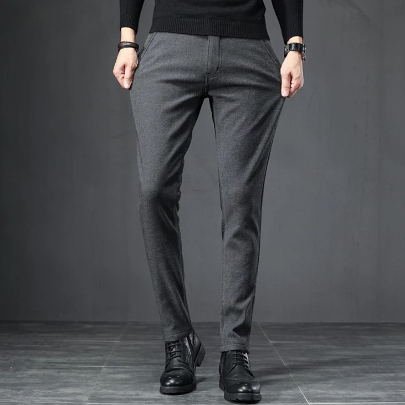 Pantalon de tweed gris homme