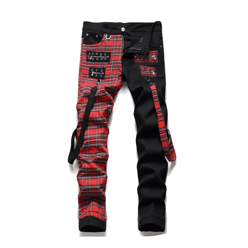 Pantalon écossais de style gothique