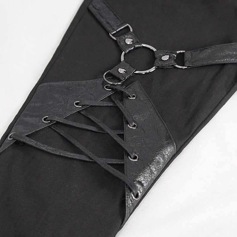 Pantalon féminin au style punk gothique
