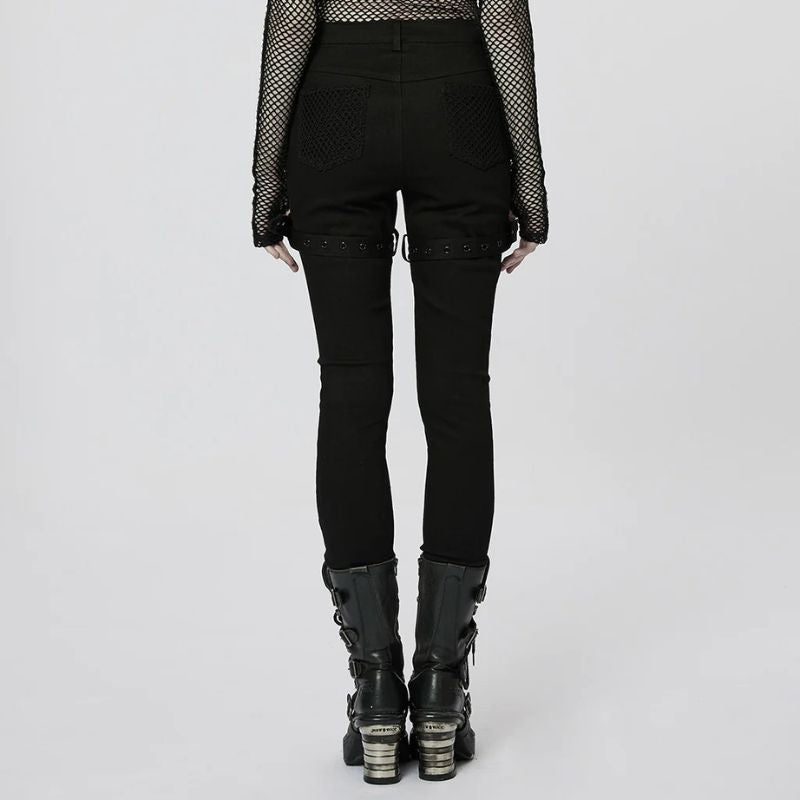 Pantalon féminin d'inspiration punk