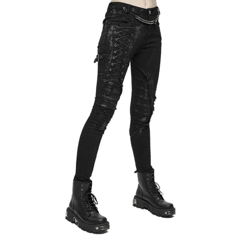 Pantalon féminin d'inspiration rock steampunk
