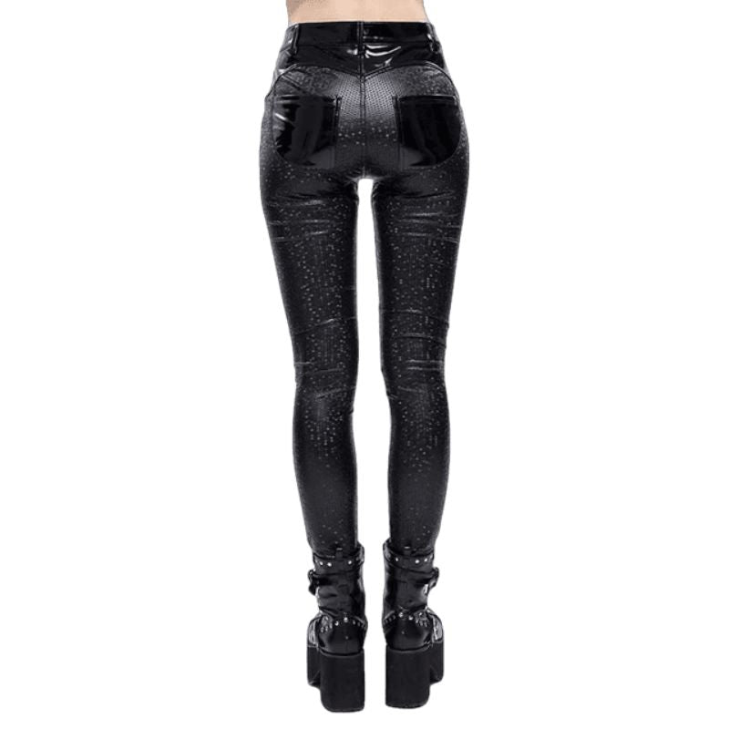 Pantalon féminin gothique d’inspiration rock