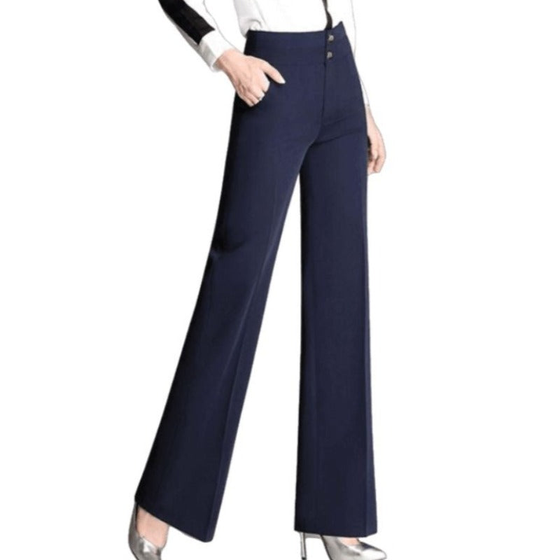 Pantalon féminin taille haute de style vintage
