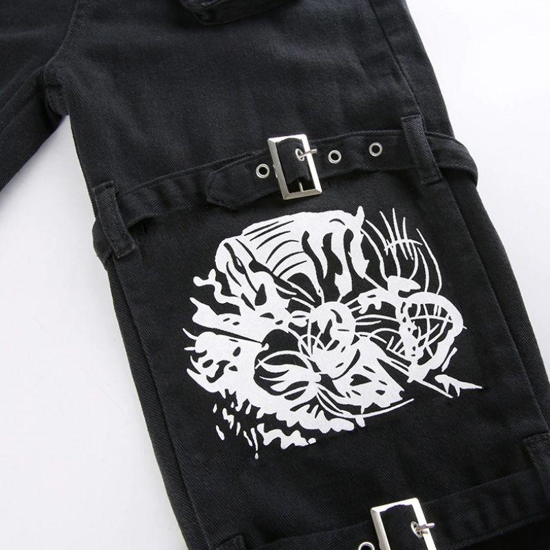 Pantalon gothique aux influences cyber steampunk