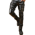 Pantalon gothique homme en simili PU