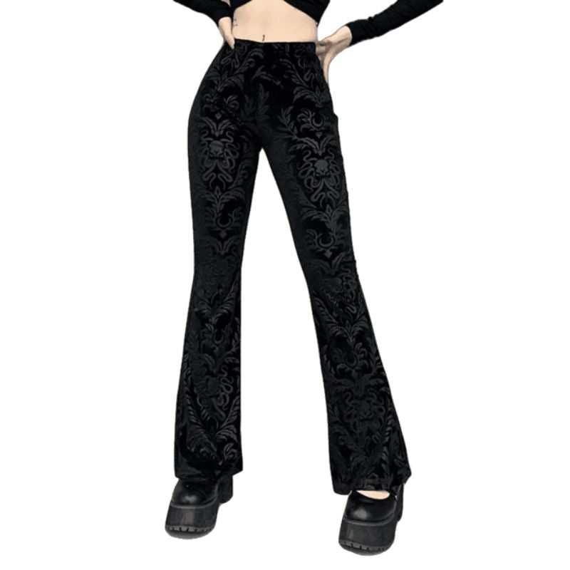 Pantalon gothique noir pour femme