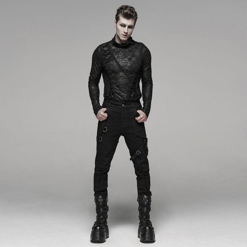 Pantalon homme au style punk gothique