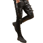 Pantalon homme de style gothique en simili PU
