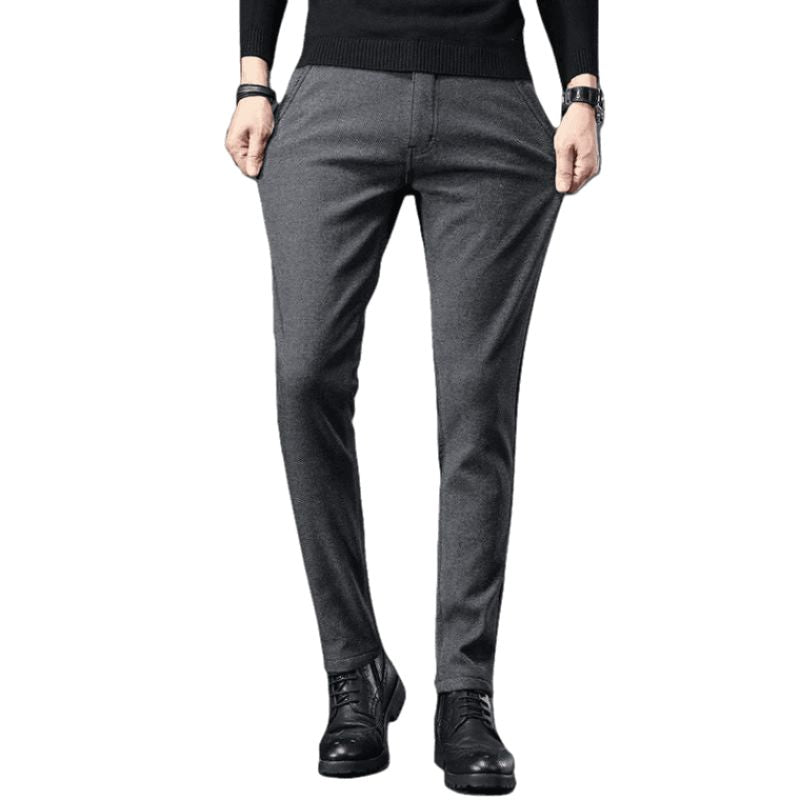 Pantalon homme en tweed gris