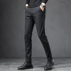 Pantalon masculin en tweed noir
