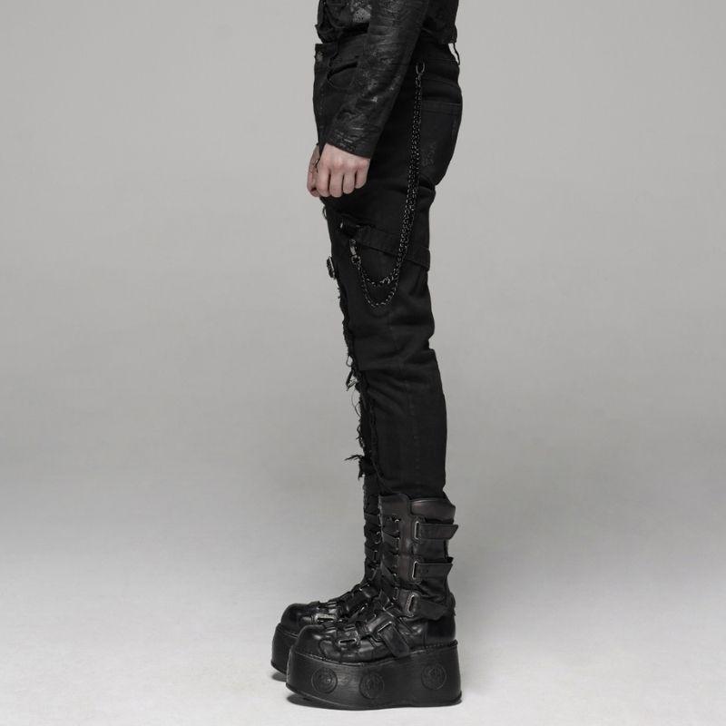 Pantalon masculin gothique d’inspiration punk