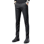 Pantalon noir en tweed pour homme