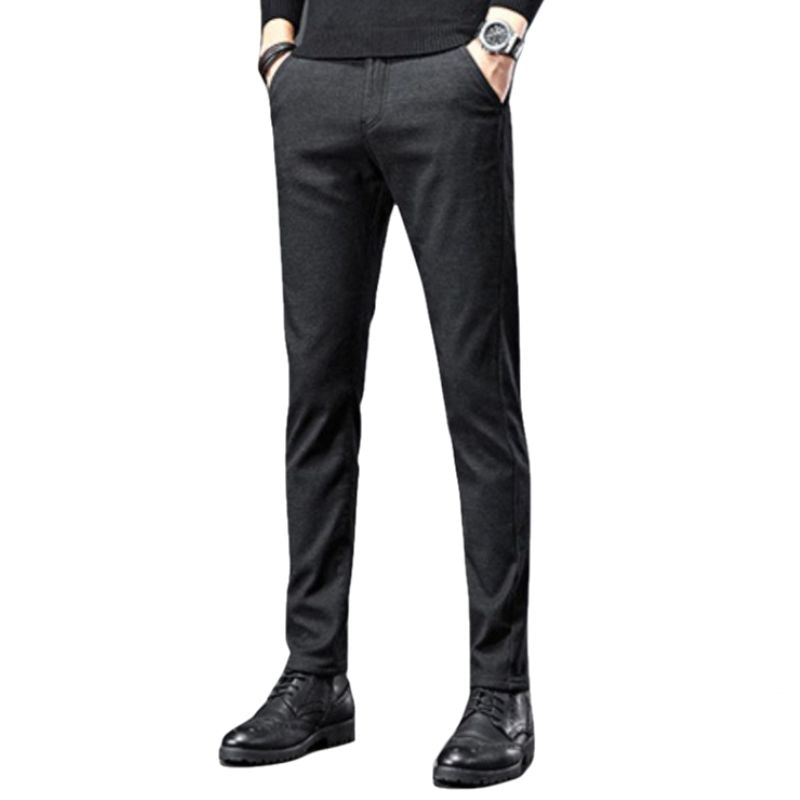 Pantalon noir en tweed pour homme
