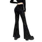 Pantalon noir femme de style gothique
