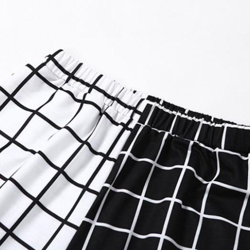 Pantalon pour femme gothique blanc et noir