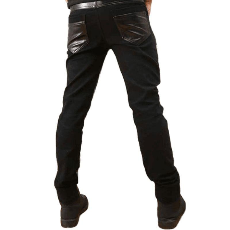 Pantalon pour homme en simili PU gothique