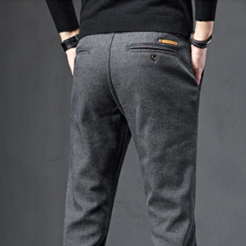 Pantalon pour homme en tweed gris