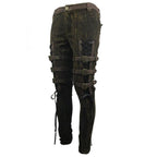 Pantalon punk de couleur marron
