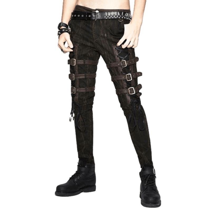 Pantalon punk marron