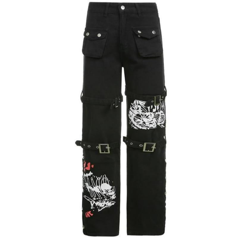 Pantalon style gothique cyber et steampunk