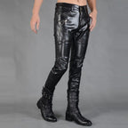Pantalon style punk en simili