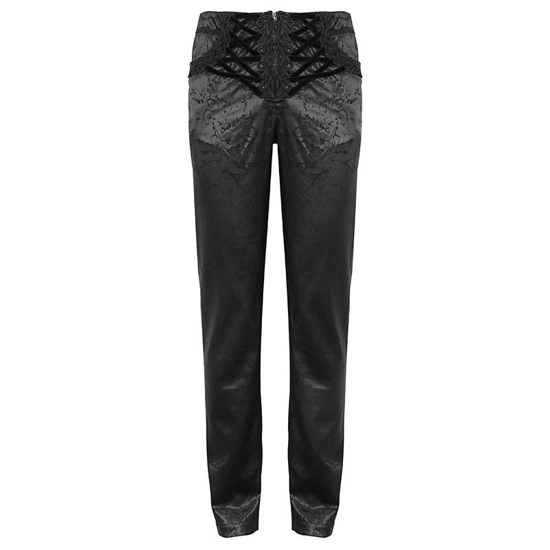 Pantalon victorien noir d’inspiration gothique