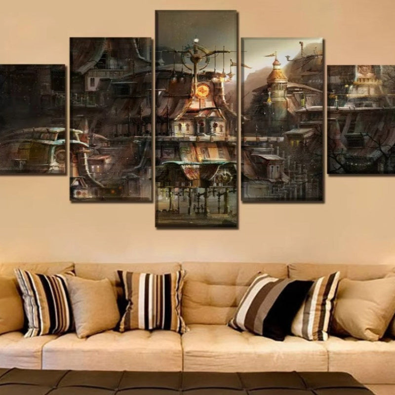 Paysage fantastique en tableau décoratif