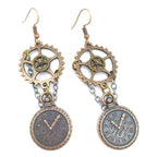 Pendants d'oreilles d'inspiration steampunk