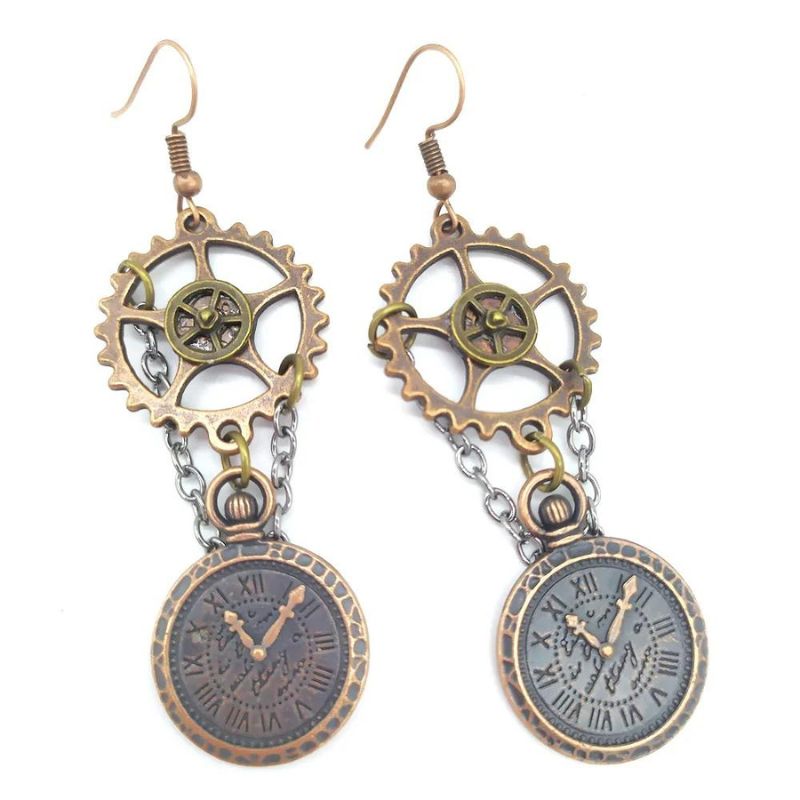 Pendants d'oreilles d'inspiration steampunk