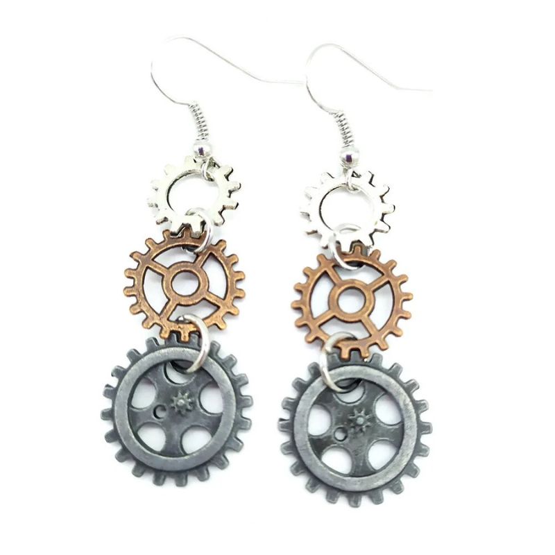 Pendants d'oreilles steampunk