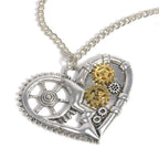 Pendentif cœur de style steampunk